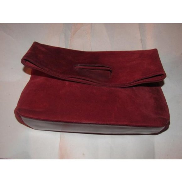 Gucci Vintage Red Suede And Leather Satchel Tote - Picture 12 of 12